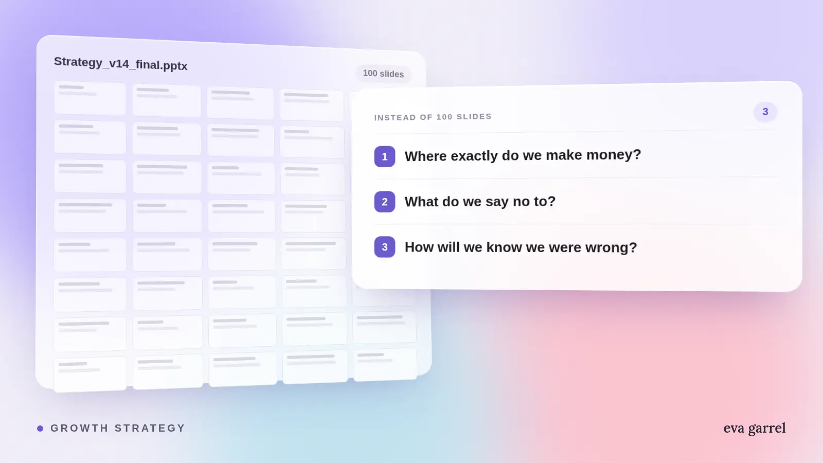 Growth strategy without fluff: three questions instead of a hundred slides